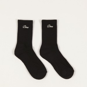 Dime Two Pack Crew Socks Black